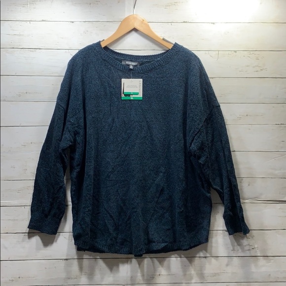 NWT Ellen Tracy Dark Green/Blue Sweater Sz. XL - Picture 1 of 7